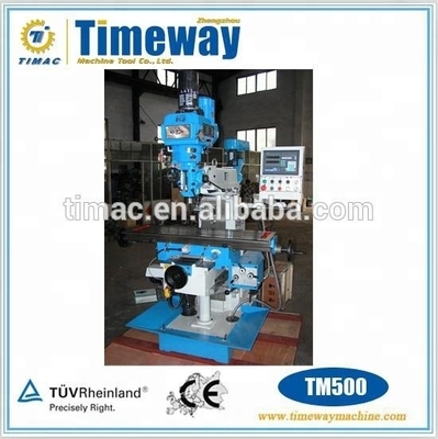 3-άξονας TIMEWAY H/V Mill Head Turret Milling Machine TM500 με προσαρμόσιμη τάση