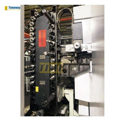 500*500 mm Μέγεθος τραπεζιού Κέντρο οριζόντιας επεξεργασίας CNC με χωρητικότητα 24 εργαλείων