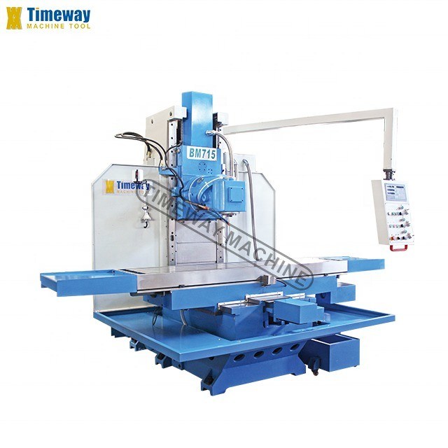 3-άξονας BM715 PLC Control Bed Type Vertical Universal Milling Machine για Βιομηχανικά Οργανισμούς
